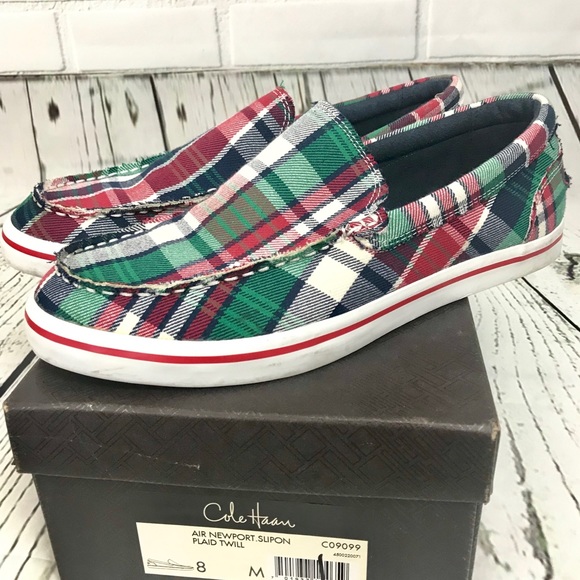 Cole Haan Other - Cole Haan Newport Plaid Slip On Canvas Twill sz 8